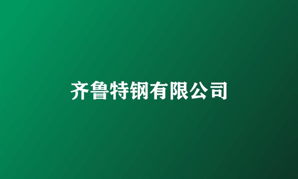 齐鲁特钢有限公司