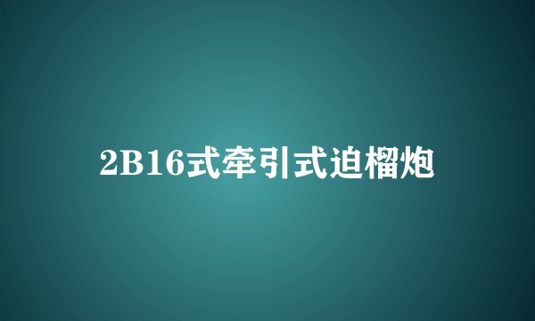 2B16式牵引式迫榴炮