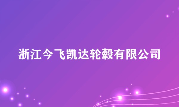 浙江今飞凯达轮毂有限公司