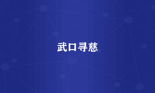 武口寻慈