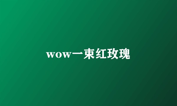 wow一束红玫瑰