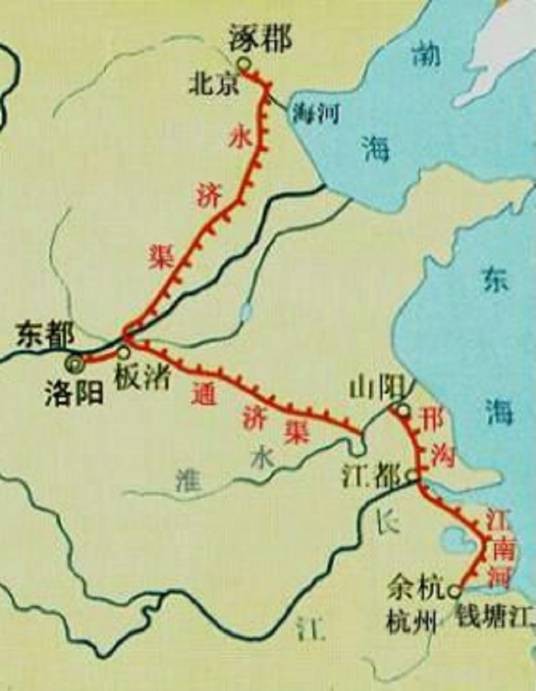 隋唐大运河(中国古代南北交通的大动脉)