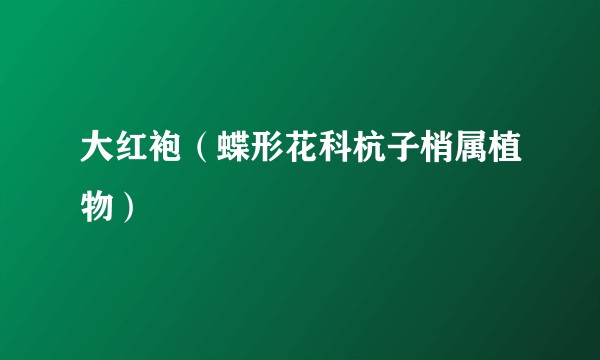 大红袍（蝶形花科杭子梢属植物）