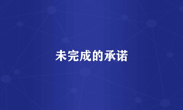 未完成的承诺
