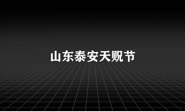 山东泰安天贶节