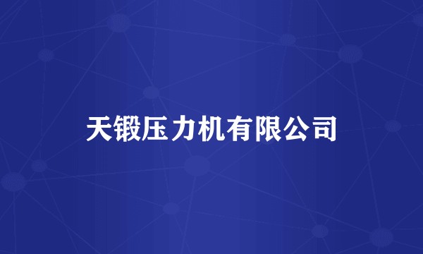 天锻压力机有限公司