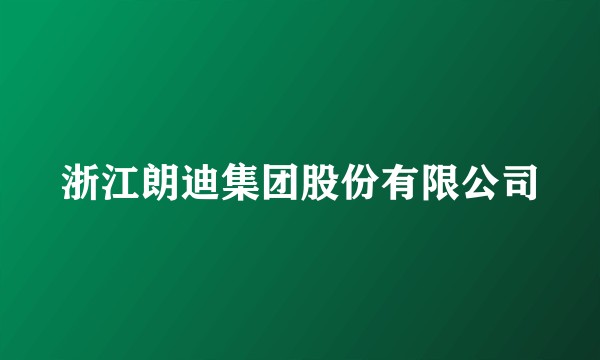 浙江朗迪集团股份有限公司