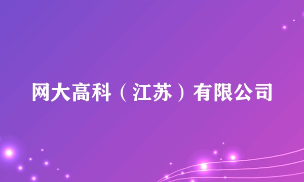 网大高科（江苏）有限公司