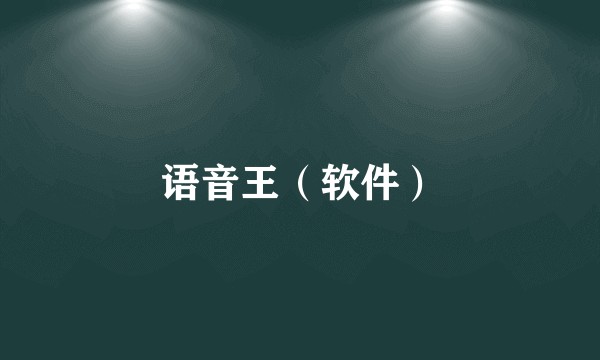 语音王（软件）