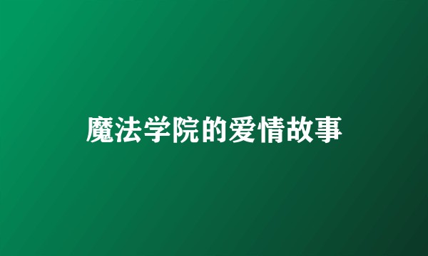 魔法学院的爱情故事