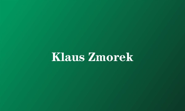 Klaus Zmorek