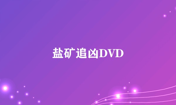 盐矿追凶DVD