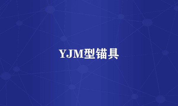 YJM型锚具
