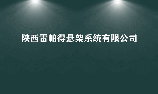 陕西雷帕得悬架系统有限公司