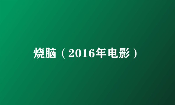 烧脑（2016年电影）