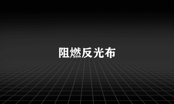 阻燃反光布