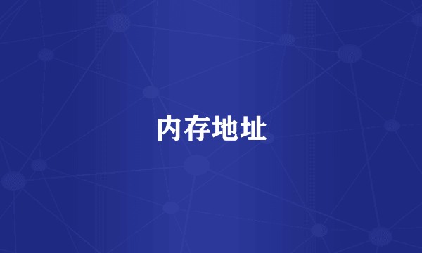 内存地址