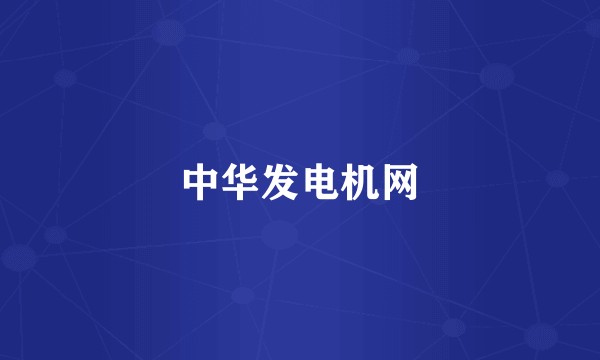 中华发电机网