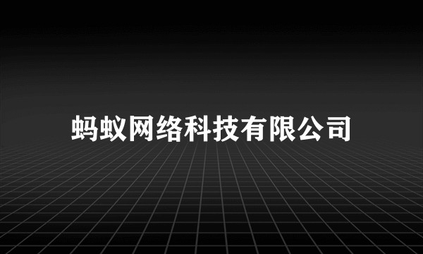 蚂蚁网络科技有限公司