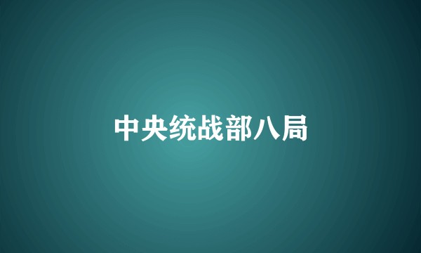 中央统战部八局