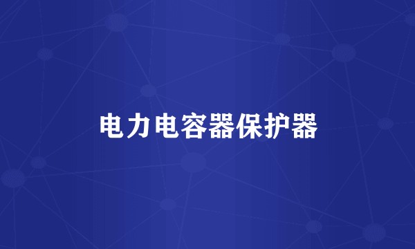 电力电容器保护器