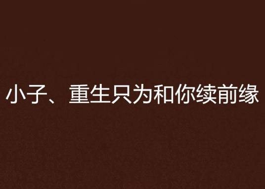 小子、重生只为和你续前缘