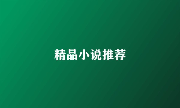 精品小说推荐
