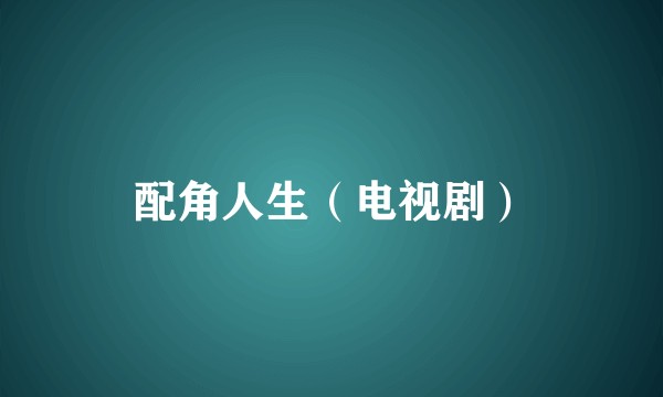 配角人生（电视剧）