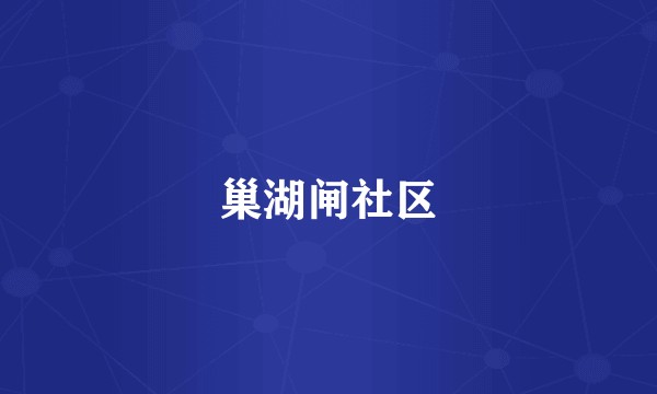 巢湖闸社区