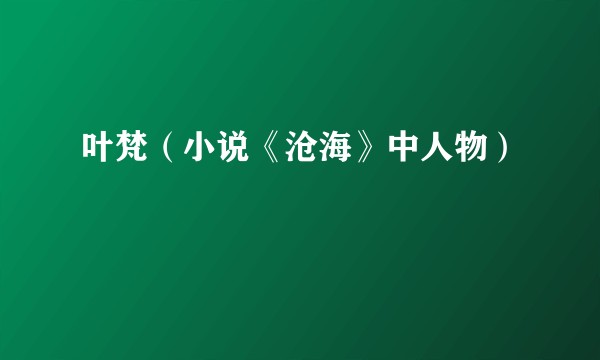 叶梵(小说《沧海》中人物)