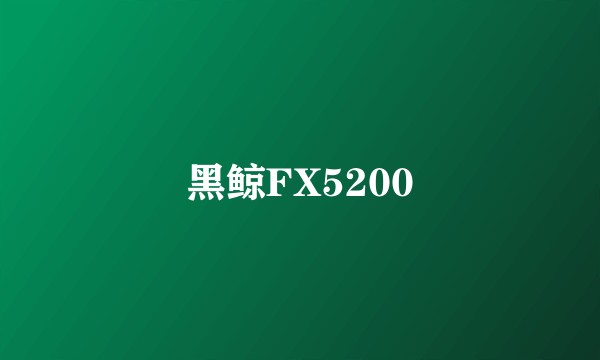 黑鲸FX5200