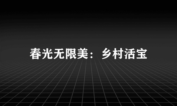 春光无限美：乡村活宝