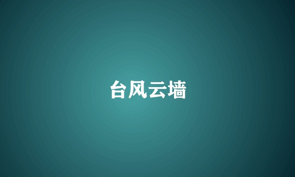台风云墙