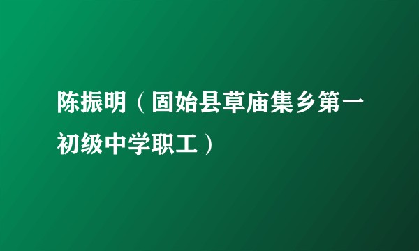 陈振明（固始县草庙集乡第一初级中学职工）