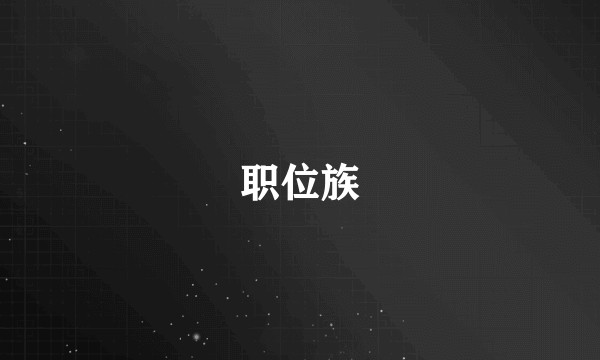 职位族