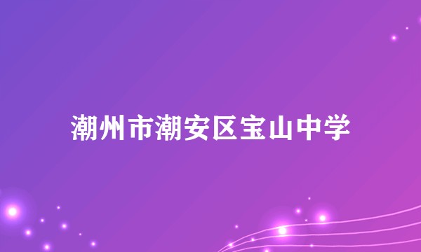 潮州市潮安区宝山中学