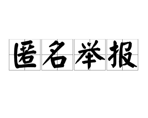 匿名举报（举报类型）