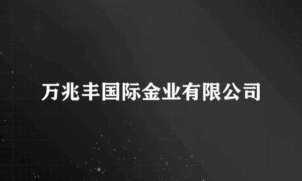 万兆丰国际金业有限公司