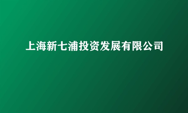 上海新七浦投资发展有限公司