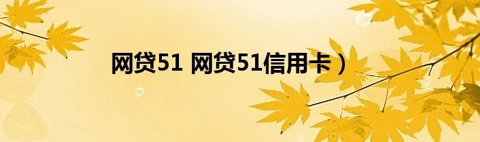 网贷51 网贷51信用卡）