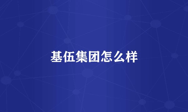 基伍集团怎么样