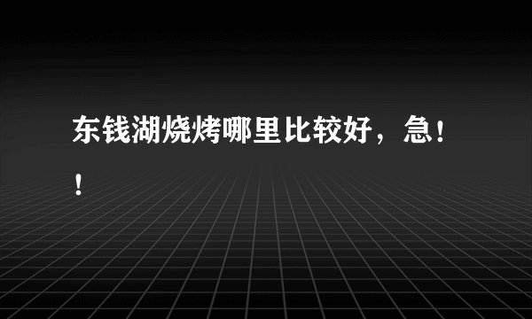 东钱湖烧烤哪里比较好，急！！