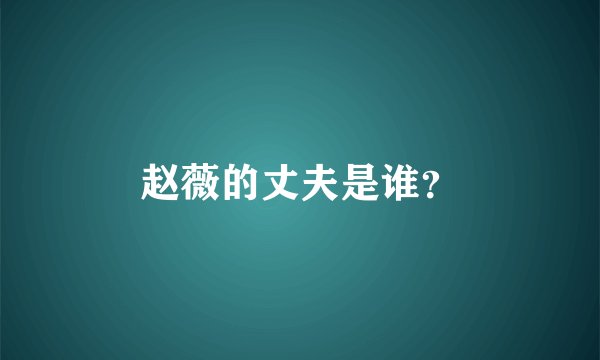 赵薇的丈夫是谁?