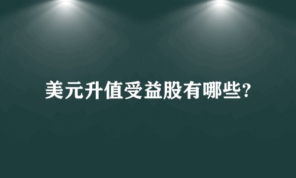 美元升值受益股有哪些?