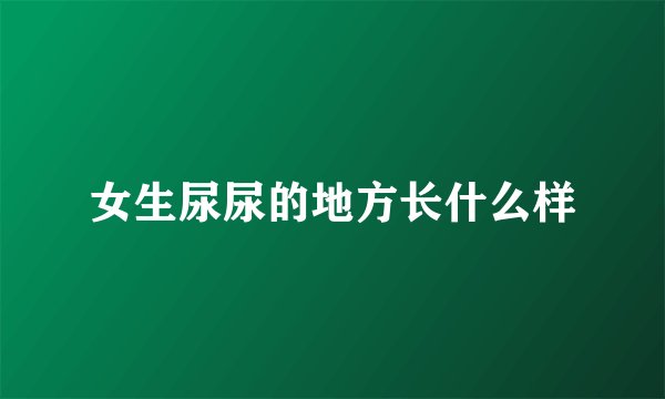 女生尿尿的地方长什么样