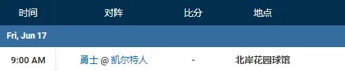 nba总决赛第六场时间 勇士vs凯尔特人总决赛第六场什么时候