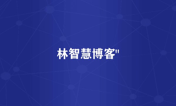 林智慧博客
