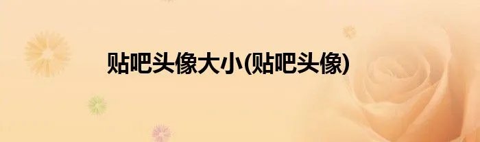 贴吧头像大小(贴吧头像)