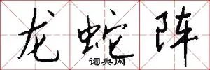 龙蛇阵