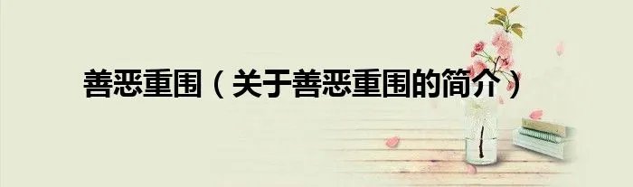 善恶重围（关于善恶重围的简介）